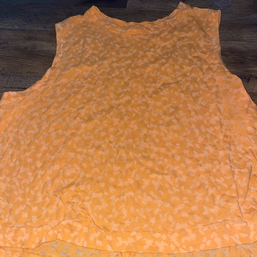 orange speckled workout tank top ‼️‼️